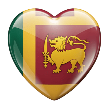 Sri Lanka Flag Heart Shape Perfect for Patriotic Displays and Celebrations png