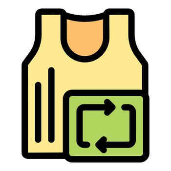 Tank top undershirt promoting recycling and sustainability vector
