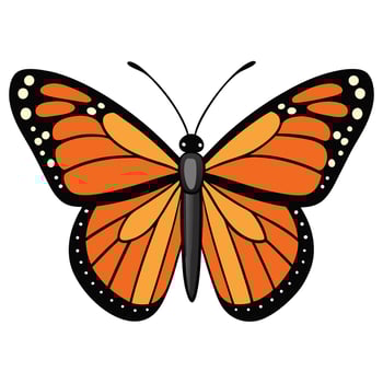 Monarch butterfly clip art vector