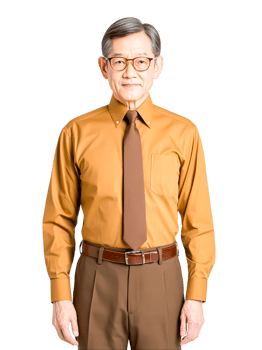 Confident Elderly Man in Business Attire png