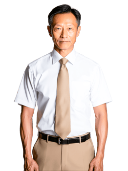 Professional Man in Formal Attire with Neutral Expression png