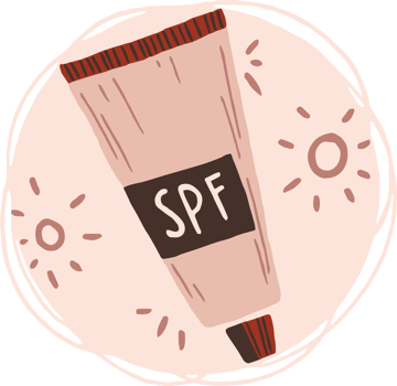 SPF Skincare Tube Minimalist Aesthetic Illustration png