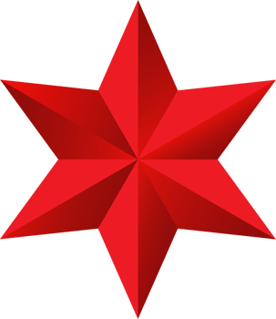 Stylized Red Christmas Star png