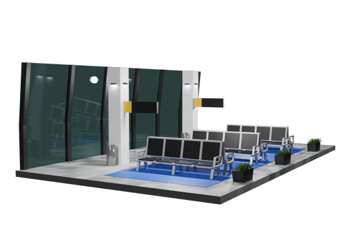 3d airport room with chair png