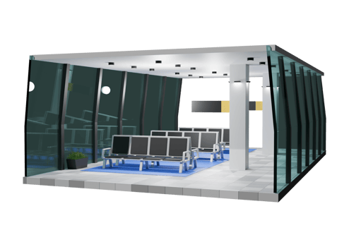 3d waiting room seating png