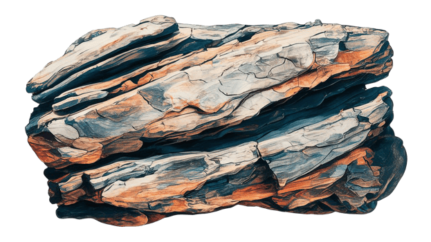 Artistic Marble and Rock Stone Slabs with Pebble Textures and Rustic Wall Design png