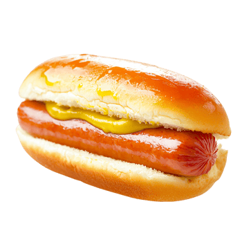 Delicious Hot Dog with Mustard and Ketchup png