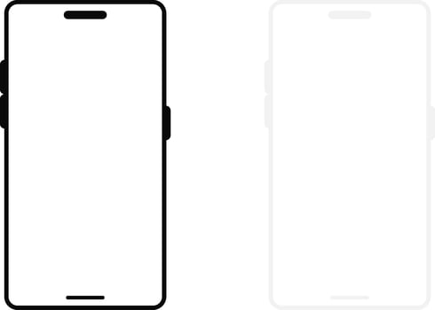 Mobile phone icon set. Cellphone sign symbol. Smartphone sign. Modern black. vector