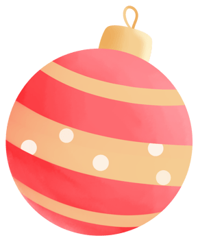 Chrismas red and gold ball watercolor Chrismas decoration clipart holiday ornaments hand draw illustration transparent with Background Remover png