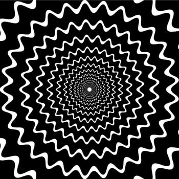 Concentric hypnotic spiral, geometric hypno swirl vector