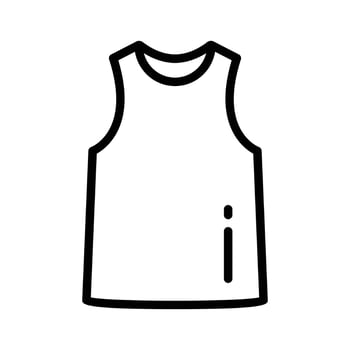 Icon representing a casual tank top for summer wear vector