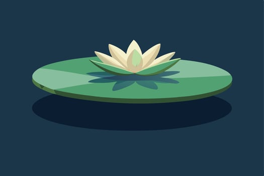 Minimal Tropical Lily Pad with Soft Edges vector