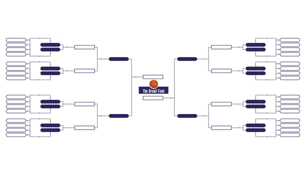 Tournament Chart for Groups and Teams - Playoff bracket vector