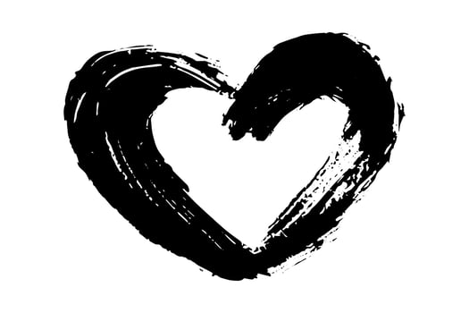 Simple hand drawn heart drawing illustration Scribble heart doodle Love clipart vector