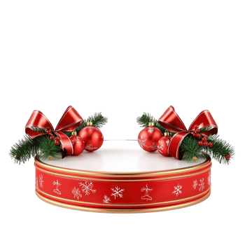 Beautiful Christmas podium isolate on transparent background png