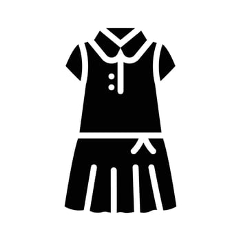 Icon of a polo dress for a casual and sporty style vector