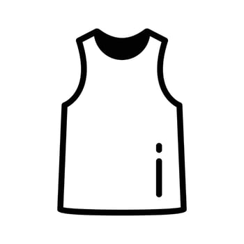 Icon representing a casual tank top for summer wear vector