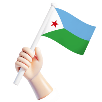 horizontal Djibouti flag illustrator country flag png