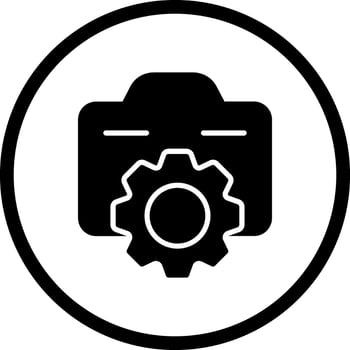 Photo Gear Icon Design vector