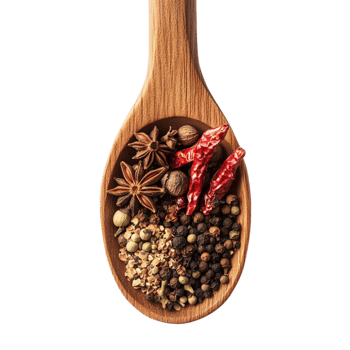 Spoon with Spices and Herbs png
