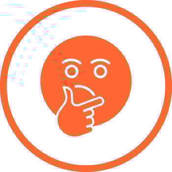 Thinking Face Icon Design vector