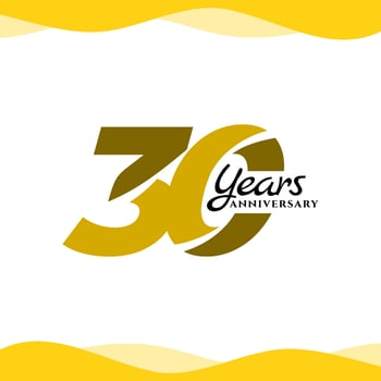 30 years anniversary logo. template for anniversary event celebration. vector