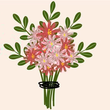 Bouquet of flower illustration vector