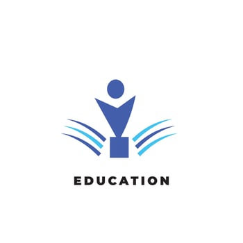 Logo Education A Design Highlighting Book Elements as the Foundation of Wisdom vector