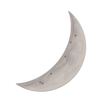 Illustration of crescent moon vector