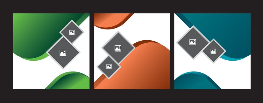 Social Media Business Template Trio vector