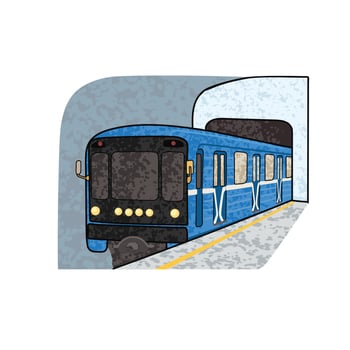 Colorful Illustration of Metro Train vector