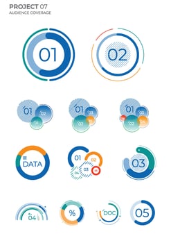 Visual charts. Finance elements commercial illustration. vector