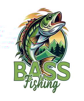 The logo for bass fishing vector