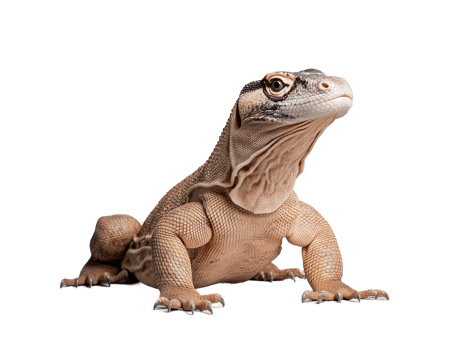 Detailed close-up of a lizard showcasing unique textures and colors on transparent background png