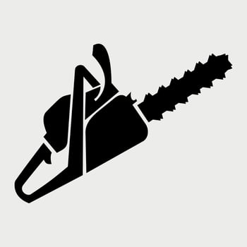 chainsaw icon isolated vector
