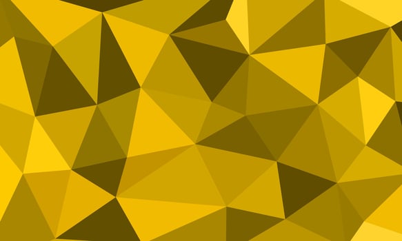 Flat polygonal background. Modern geometric triangle pattern design elements in dark yellow color vector