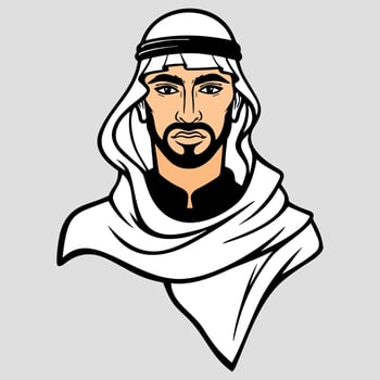 Arab icon isolated vector