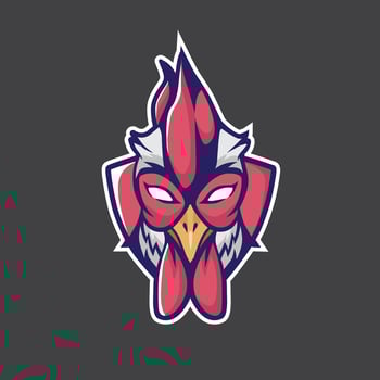 Mascot Logo Rooster for your sport, esport team and your brand vector