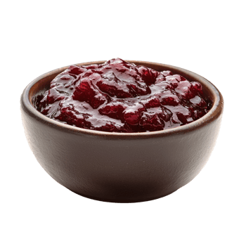 Cranberry sauce front view isolate on transparent background png