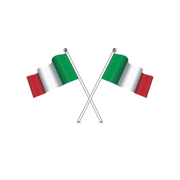 simple icon italy flag illustration on a white background vector