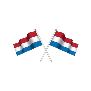 simple icon flags of the netherlands on white background vector