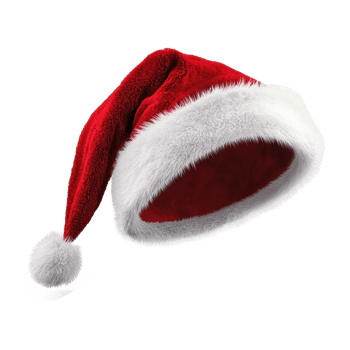Santa Hat side view isolate on transparent background png