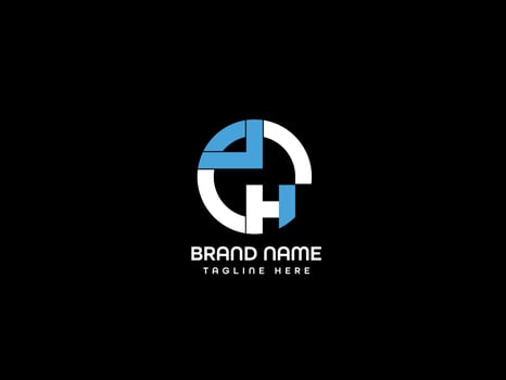 Monogram modern logo design vector