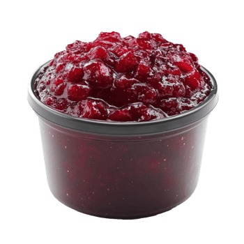 Cranberry sauce front view isolate on transparent background png