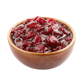 Cranberry sauce front view isolate on transparent background png