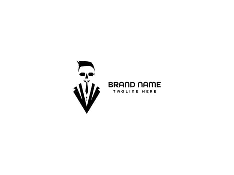 Clothing brand man icon logo vector