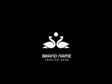 Modern business duck logo vector