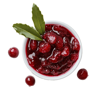 Cranberry sauce top view isolate on transparent background png