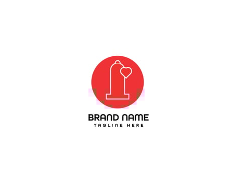 Modern love notification logo vector