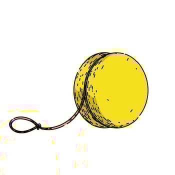 spin yo yo sketch hand drawn vector
